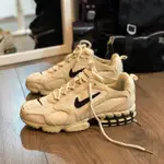 NK  高品質 STUSSY X  AIR ZOOM SPIRIDON 沙漠黃米色灰色白色 PARK SEO