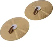 1 Pair Hand Cymbals, 16 Inch Small Marching Cymbal Copper Finger Cymbals, Metal Finger Zills with Band Percussion Instrument for Adults Kids, High Hardness Alloy