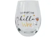 Stemless Wine Glass Goodnight Kids Hello Wine by Urban Products UP116015