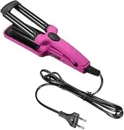 3 Barrel Ceramic Hair Curler Crimper Curling Iron Tong Waving Wand Roller Beauty Personal Care Appliance Salon Tools (Color : Rose)