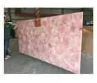 Rose Quartz Dining Slab Top, Quartz Stone Slab Top, Handmade Home Decor Top
