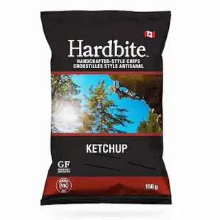 即期品【加拿大HARDBITE】番茄醬風味洋芋片150G 效期: 2024/07/30(鷹嘴豆 餅乾 洋芋片 蘇打餅)