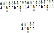 Zerodeko 50 pcs mini glass wishing bottle colored spell jars message glass bottle tiny cork drifting bottle necklace pendants bottle sealed container Storage Jar iron little medicine jam