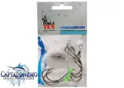 2 HOOK SLIDING RIGS PRE MADE RUNNING RIGS SLIDER FISHING FORCE TEN TACKLE M8882