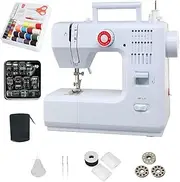 Sewing Machine Kit, 20 Stitches Electric Sewing Machine With LED Light 42pcs Sewing kit 11pcs Presser foot, Duble Speed Adjustment Portable Sewing Machine, Household Sewing Machine for Beginners