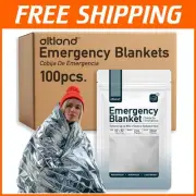 Versatile Mylar Emergency Blankets - 100 Pack for Cold Weather & Care Packages