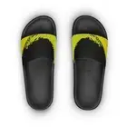 Women's Slide Sandals - Yellow and Black Design Print