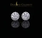 925 Sterling White Silver 2.45ct Cubic Zirconia Round Women's Stud Earrings