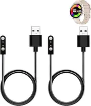 WUNIAK Charging Cable for LIGE FV17 Smart Watch, Magnetic USB Flexible Charging Cable Accessories for LIGE FV17 Smart Watch,(2 Pack)
