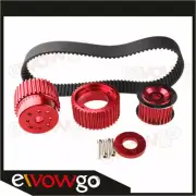 Red Gilmer Belt Drive Pulley Kit For Mazda 12A 13B 15mm RX7 FD FC RX3 (for: Mazda)