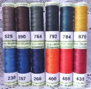 12 Heavy Duty GUTERMANN 100% Polyester Topstitching Thread 33 yard spools