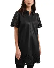 Phase Eight Cutwork Faux Leather Dress