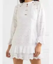 Alice McCall Dress White Ziggy Size AU 14 / US 10 Mini Tiered Frill Layers BNWT