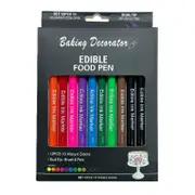 12 Pieces Set Edible Baking Pigment Pen Fondant Biscuit Cake Material Food Pens