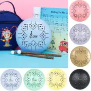 5.5 Inch Steel Tongue Drum Set 8 Tune Handpan Instruments With Drumstick