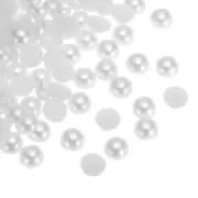 300pcs Flatback Pearls 14mm ABS Plastic Half Round Dome Pearls, White