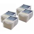 4Pcs Wardrobe Storage Organiser, Jeans Compartment Storage Box Closet,3139