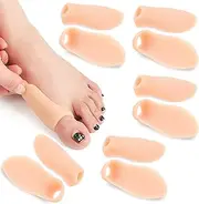 Taicols Bunion Correctors Toe Straightener, 10 Pcs Gel Bunion Guard Bunion Protector, Bunion Pads, Bunion Relief with Gel Shield, Toe Spacers Gel Toe Separators Big Toe for Hallux Valgus Relieve (Pink)