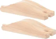 ERINGOGO 2Pcs Wooden Train Track Slopes Educational Plaything for Construction Interactive Track Models for Imaginative Railway Play