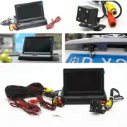 Car Rear View 4.3" Foldable LCD Display Monitor CCD Camera Reversing Monitoring