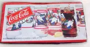 Vintage Coca Cola 1995 Polar Bear "Winter Set" Set of 8~16 oz Glasses NIB MINT