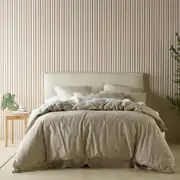 Bianca Acacia Quilt Cover Percale Cotton Sand - King Bed