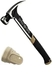 Spec Ops Tools Framing Hammer, 22 oz, Rip Claw, Milled Face, Soft Mallet Cap, Shock-Absorbing Grip, 3% Donated to Veterans,Black/Tan