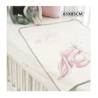 在飛比找PChome24h購物優惠-韓國Petit Bird竹纖維嬰幼兒防水保潔床墊—粉紅兔