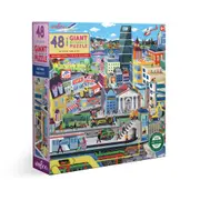 48pc eeBoo Kids Jigsaw Puzzle 76x61cm Within the City Educational Game 4+