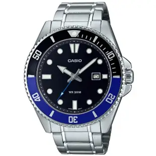 【CASIO 卡西歐】槍魚 黑水鬼 防水200米 運動腕錶 母親節 禮物(MDV-107D-1A2V)