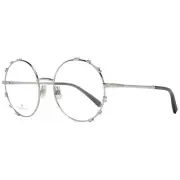 Swarovski SK 5380 Women Silver Optical Frame Metal Solid Round Casual Eyeglasses