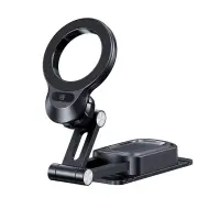 USAMS US-ZJ076 Magnetic Car Phone Holder 360° Rotary Center Console Mount Stand for iPhone 16 15 Pro 14 13 12 Pro Max fo