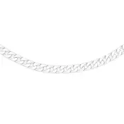 Silver 55cm Flat Curb Chain