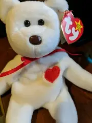 Ty Beanie Babies Valentino with brown nose, tag errors and PVC