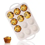 iArtker Silicone Muffin Pan 12 Cups Muffin Tin Baking Mold With Reinforced St...