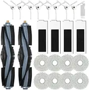 Accessories for Ecovacs Deebot T20e Omni Robot Vacuum Cleaner, Replacement Parts Set for Ecovacs T20 Omni with 2 Main Brushes, 4 HEPA Filters, 8 Mop Pads, 8 Side Brushes
