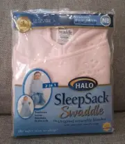 Halo SleepSack Swaddle Pink Wearable Baby Blanket 100% Cotton 6-12 lbs Brand New