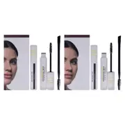 Arches and Halos Brow Hero Tint Kit - Dark Brown - Pack of 2 For Women 2 Pc Dual-Ended Angled Brush, Clear Brow Gel