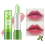 Aloe Vera Lipstick Color Changing Lip Balm Moisturizing Long Lasting Lip Gloss Balm Lip Makeup