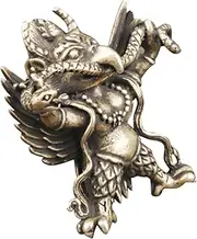 [DOITOOL] Brass Bird Keychain Pendant Vintage Chinese Style Amulet Charm for Decorative Keychain Office Bedroom Decor Lightweight and Durable present Choice