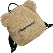 [Healeved] Bear Ear Plush Backpack Women's Casual Large Capacity Material for Girls