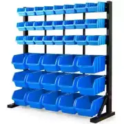 BAUMR-AG 39 Parts Bin Rack Storage System Floor Mount - Blue