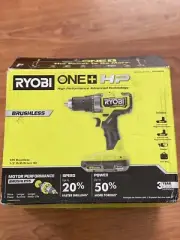 Ryobi One Plus HP 18v Brushless 1/2” Drill/Driver Kit