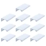 10PCS Aluminum Alloy White Finger Edge Pulls, Cabinet Tab Pull for Bathroom K...