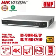 HIKVISION 4K NVR 8 / 16 CH NVR DS-7616NI-K2/16P DS-7608NI-K2/8P