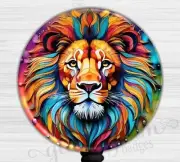 Lion Badge Holder, African Lion Nurse Badge Reel, Bright ID Retractable 6530