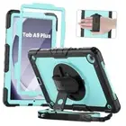 Case for Samsung Galaxy Tab A9 Plus Case 11 inch 2024 (SM Black+Light Blue