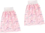Kisangel Bed Wetting Skirt 2 Pcs Diaper Skirt Diapers Washable Nappy Pants Potty Training Pants Baby Diaper Pants Nappy Skirt for Babies Pink Diaper Pants Comfortable Pee Pants Fold Training Wear