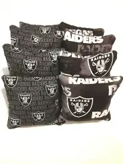 8 Cornhole Bag Set Corn Hole Oakland Las Vegas Raiders BMP/LVBLK