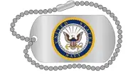 Pack of 12 US Navy Dog Tag with Chain Bike Motorcycle Hat Cap Lapel Pin HP6138